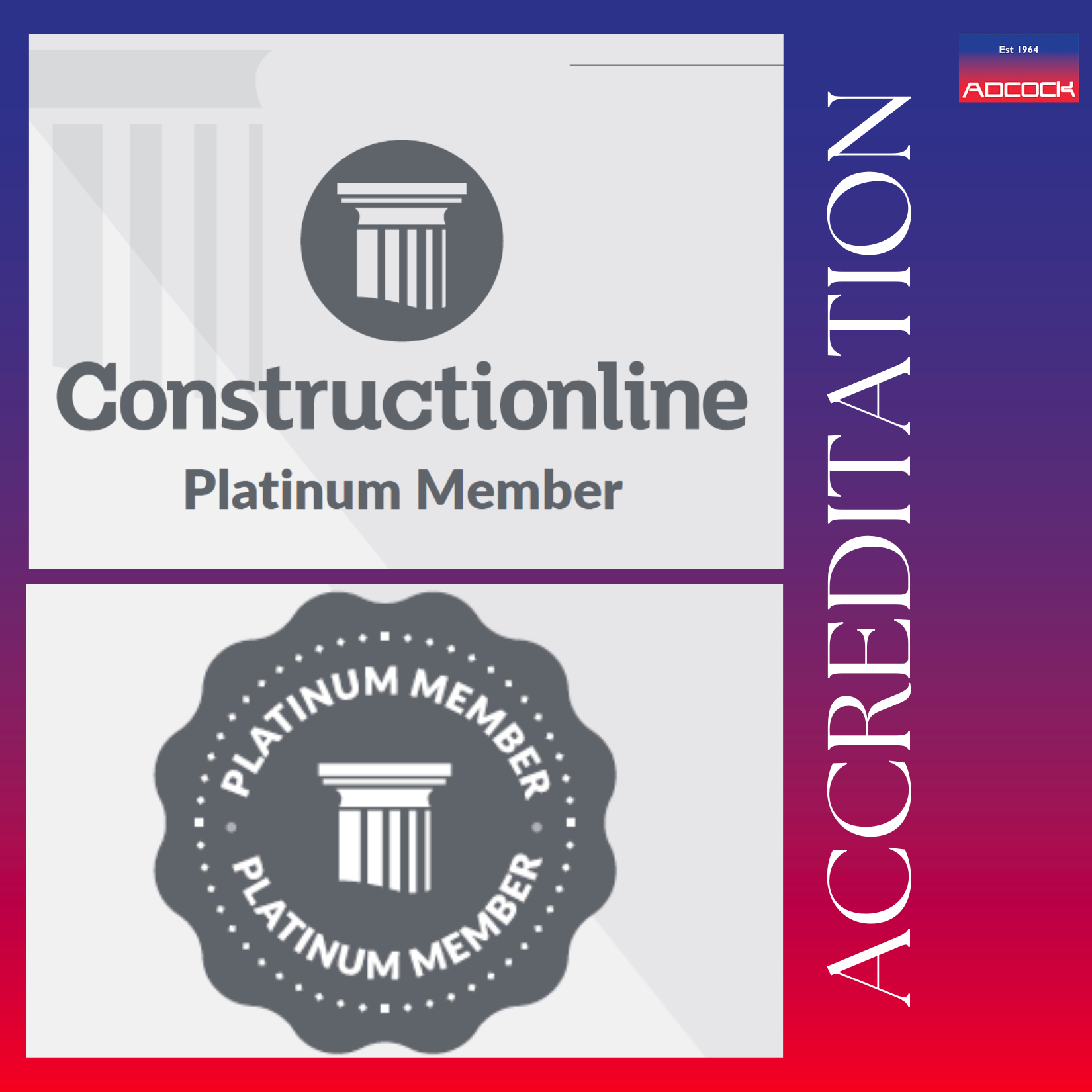 Adcock Achieves Constructionline Platinum Membership