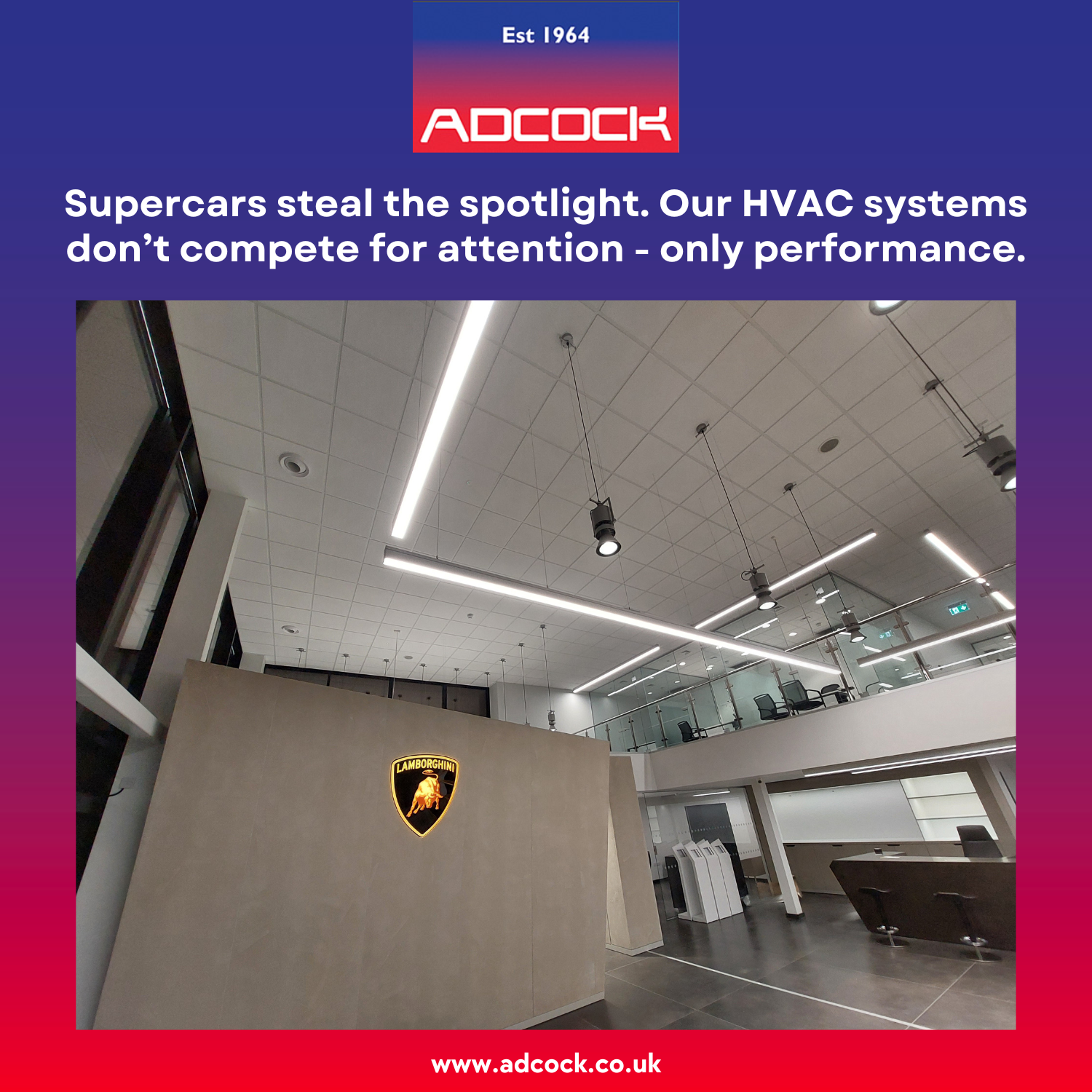 Lamborghini Showroom Installation for Chiltern Construction & Design Ltd, Poole